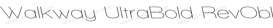 Walkway UltraBold RevOblique字体转换